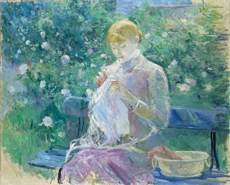 Berthe Morisot (1841-1895) : Berthe Morisot, Pasie cousant dans le jardin, 1881-1882 (c)Jean-Christophe Poumeyrol
